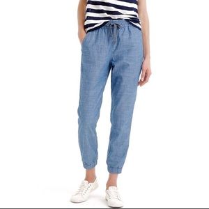 Madewell/J Crew point sur seaside chambray joggers